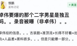 卓伟最新爆料录音在线听,娱乐圈惊天秘密大曝光